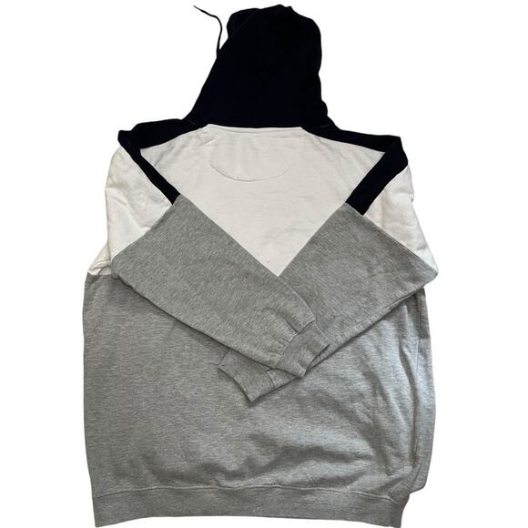 Men's Authentic Dallas Cowboy Long Sleeve Hoodie Grey and Dark Blue-Flax -3XLT - Picture 3 of 4